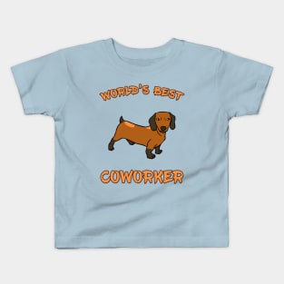 Dachshund World's Best Coworker WFH Kids T-Shirt